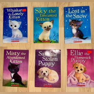 Scholastic Holly Webb Kitten and Puppy Book Set - Blue, Purple, Red
